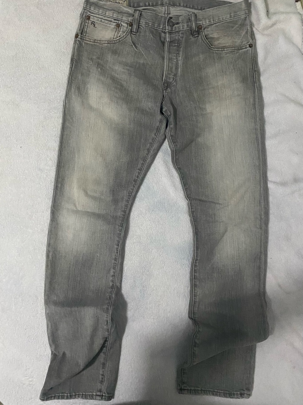Ralph Lauren Men's Light Grey Skinny Jeans